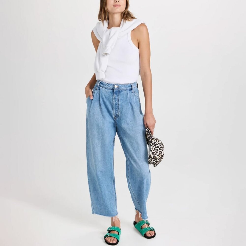 MOTHER SNACKS | Double Prep Fun Dip Flood Fray Jeans | Nothing Else Like It